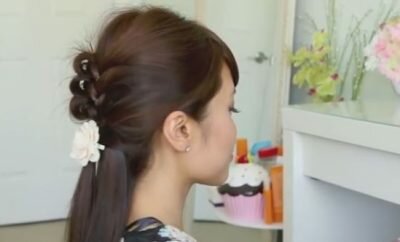 Roller Knotted Braid Hairstyle