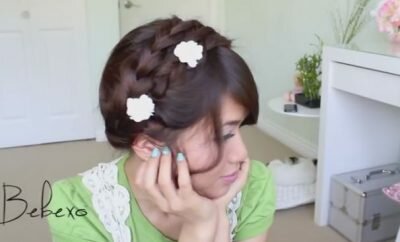 Summer Milkmaid Braided Updo Hairstyle